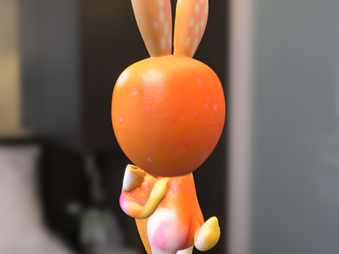 Sweet Bunny with Carrot 3D 模型