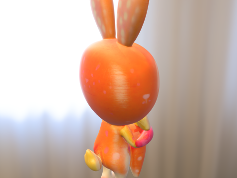 Sweet Bunny with Carrot 3D 模型
