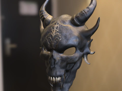 M&aacute;scara de calavera demon&iacute;aca Modelo 3D