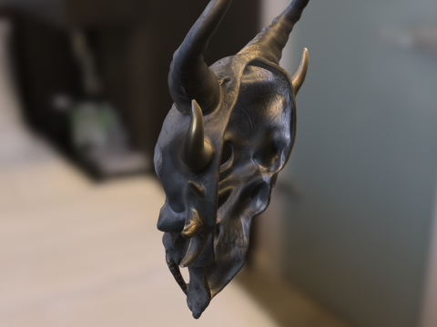 Demonic Skull Mask 3D Модель