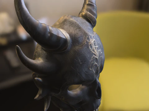 Demonic Skull Mask 3D Model