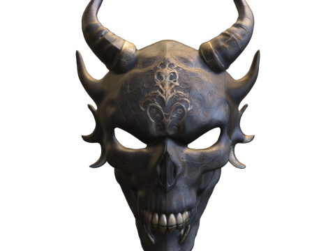 Demonic Skull Mask 3D Модель