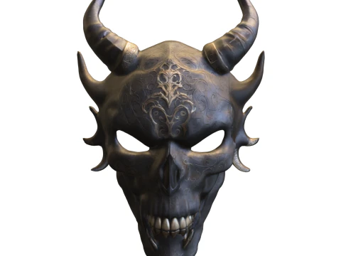 Demonic Skull Mask 3D Model