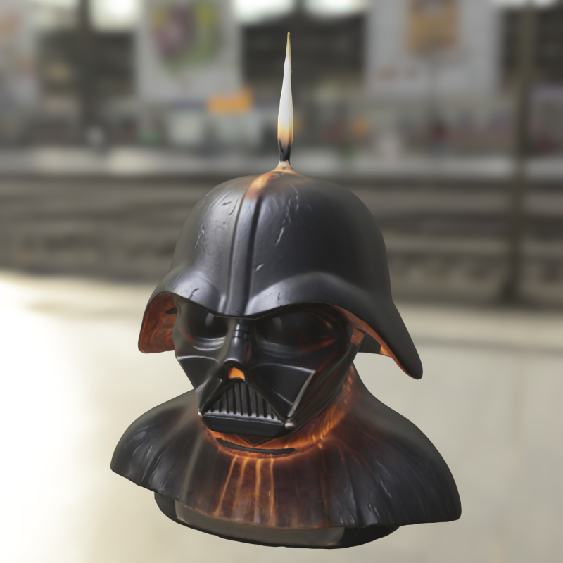Dark Lord Candle Bust Statue Modèle 3D .c4d .max .obj .3ds .fbx .stl .blend 