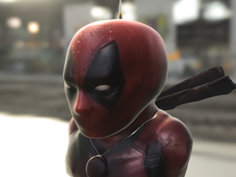 Deadpool Candle Bust 3D Model