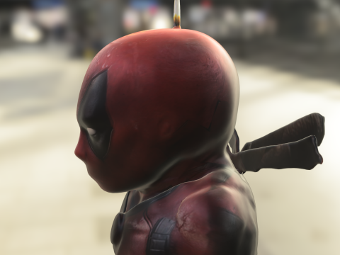 Deadpool Candle Bust 3D Model