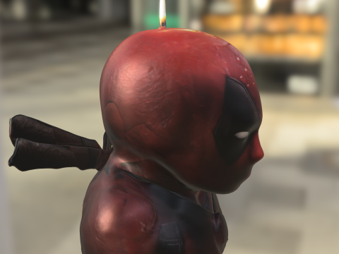 Deadpool Candle Bust 3D Model