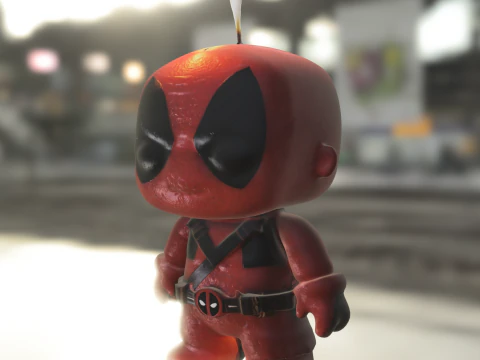 Deadpool Chibi Kerzenfigur 3D Modell