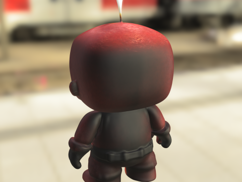 Deadpool Chibi Candle Figure 3D Modell