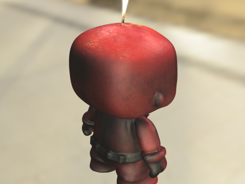 Deadpool Chibi Candle Figure 3D Modell
