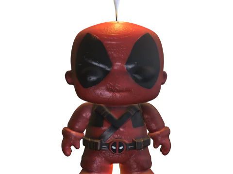 Deadpool Chibi Candle Figure 3D Model