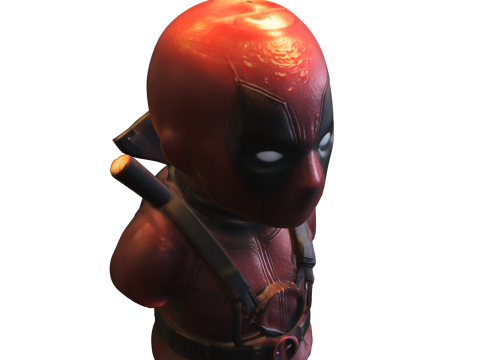 Deadpool Bust Candle Figure 3D 模型