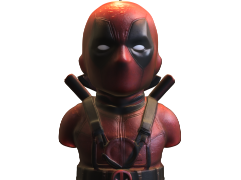 Deadpool Bust Candle Figure 3D 模型