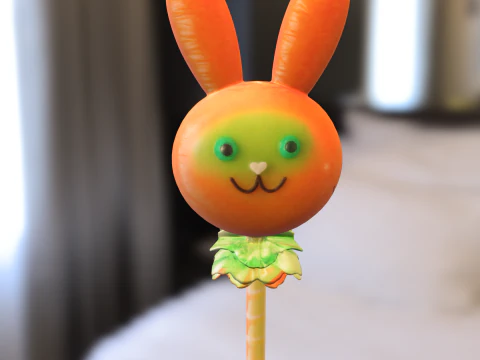 Cartoon Bunny Lollipop 3D Model