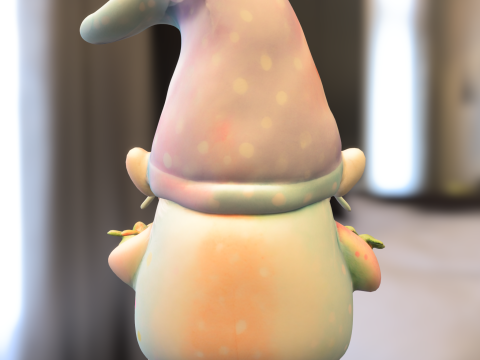 Cute Gnome with Carrots 3D मॉडल