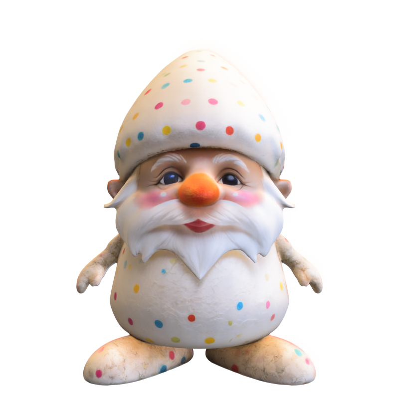 Polka Dot Gnome 3D 模型 .c4d .max .obj .3ds .fbx .stl .blend