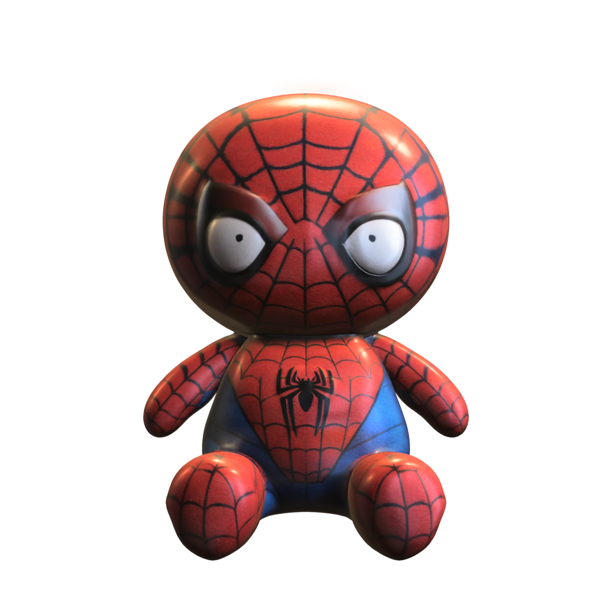 Cartoon spiderman doll 3D Model .c4d .max .obj .3ds .fbx .stl .blend