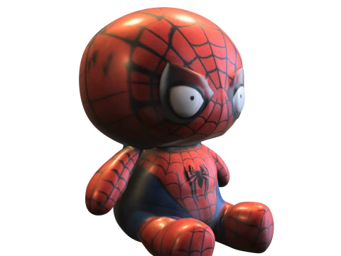 Cartoon spiderman doll 3D Model
