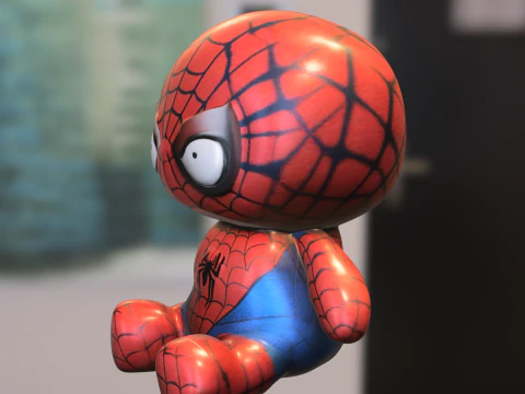 Cartoon spiderman doll 3D Model