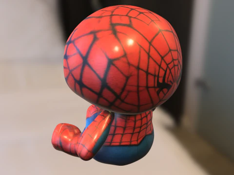 Cartoon spiderman doll 3D Model