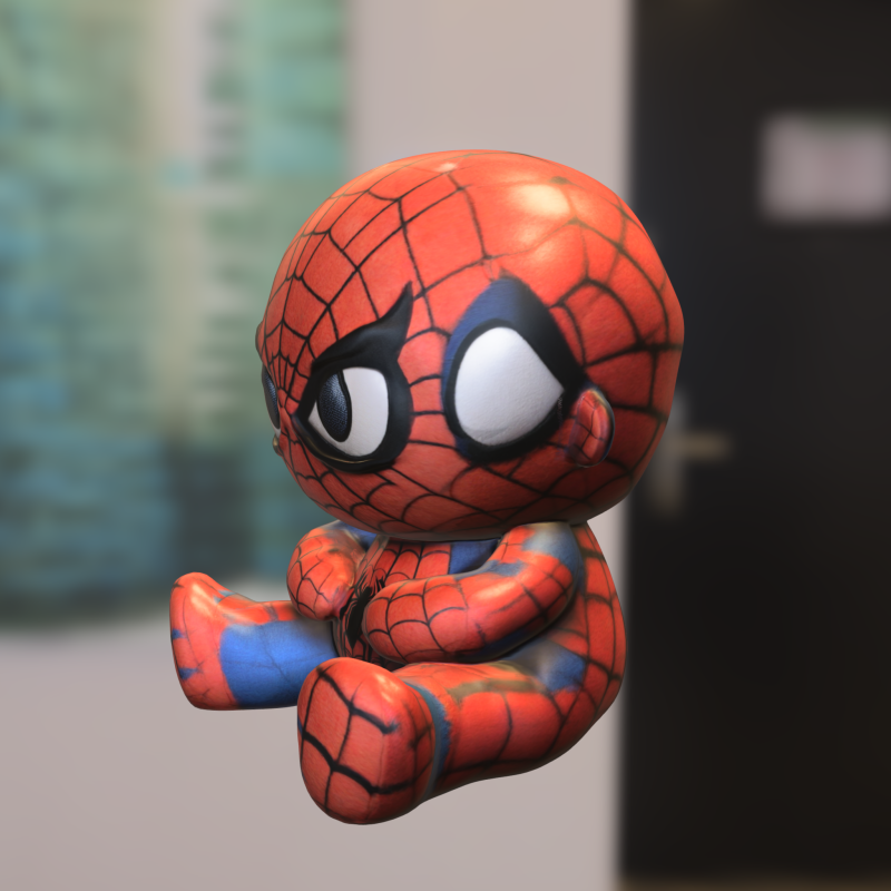 Cartoon Spiderman Toy 3D Model .c4d .max .obj .3ds .fbx .stl .blend
