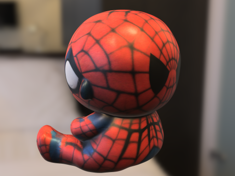 Cartoon Spiderman Toy 3D Model
