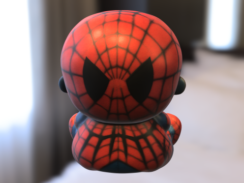 Cartoon Spiderman Toy 3D Model