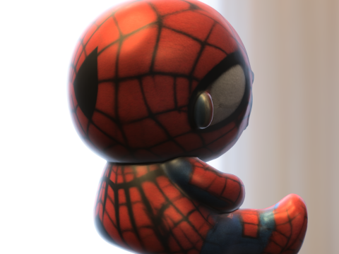 Cartoon Spiderman Toy 3D Model