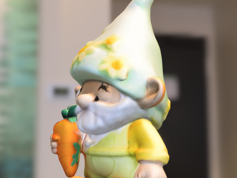 Garden Gnome with Carrot 3D Model