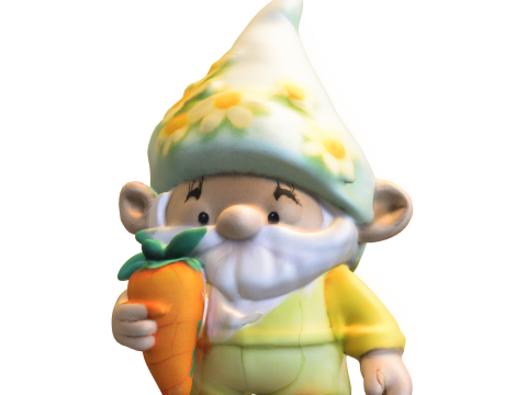 Garden Gnome with Carrot 3D Modell
