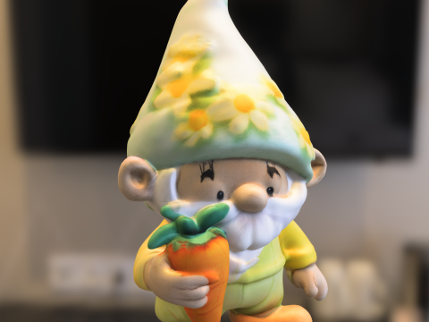 Garden Gnome with Carrot 3D Modell
