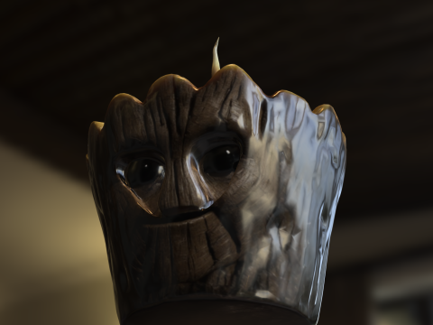 Groot shaped candle 3D 模型