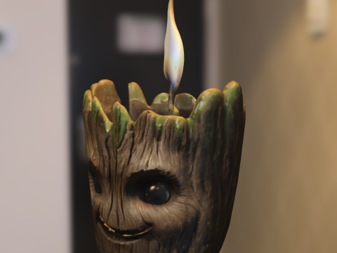 Groot candle decor 3D Model