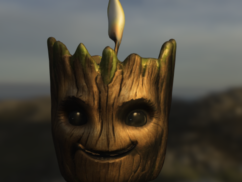 Groot candle decor 3D Model