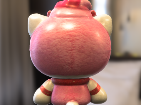 Cute Kitty Plush 3D Model