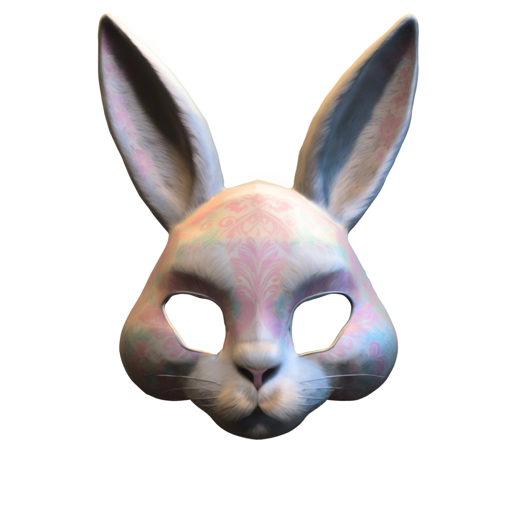 Rabbit Mask 3D Model .c4d .max .obj .3ds .fbx .stl .blend 