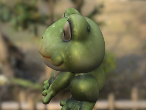 Cartoon Frog 3Dモデル