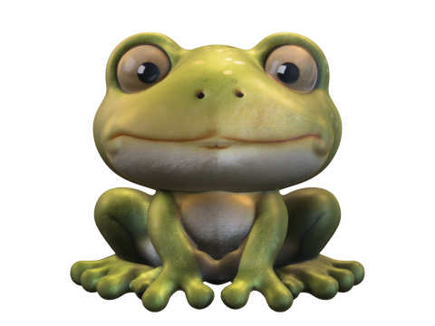 Cartoon Frog 3Dモデル