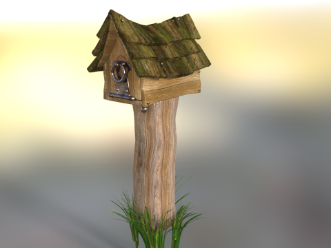 Medieval Wooden Mailbox 3Dモデル