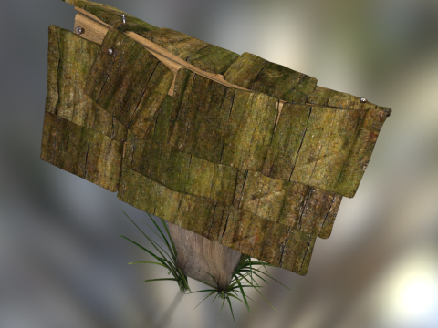 Medieval Wooden Mailbox 3D 모델
