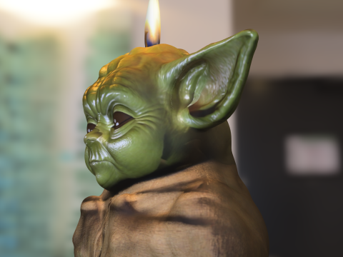 Yoda Candle 3D Model