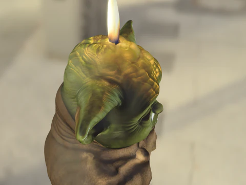 Yoda Candle 3D Model