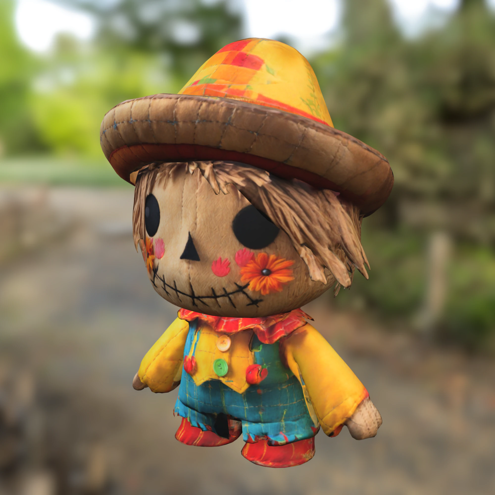Scarecrow Doll 3D Model .c4d .max .obj .3ds .fbx .stl .blend 