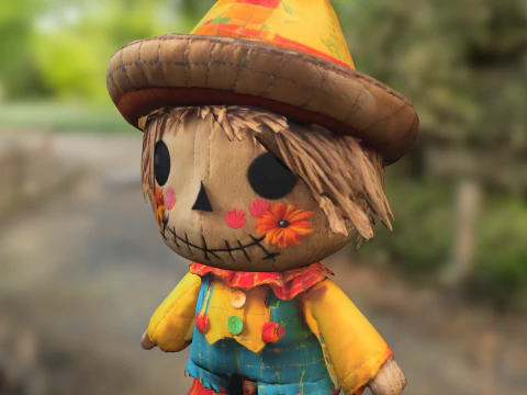 Bambola spaventapasseri Modello 3D