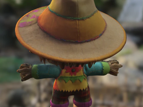 Scarecrow decorative funny 3D Model