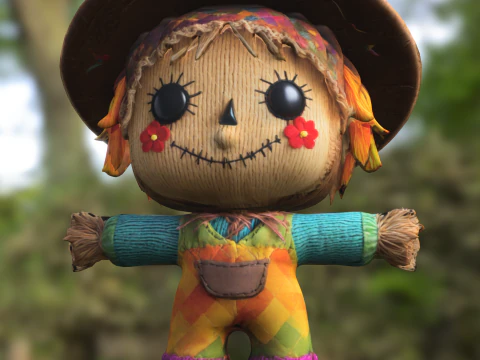 Scarecrow decorative funny 3D Model