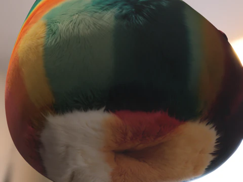 Rainbow Plush Chair 3D Model