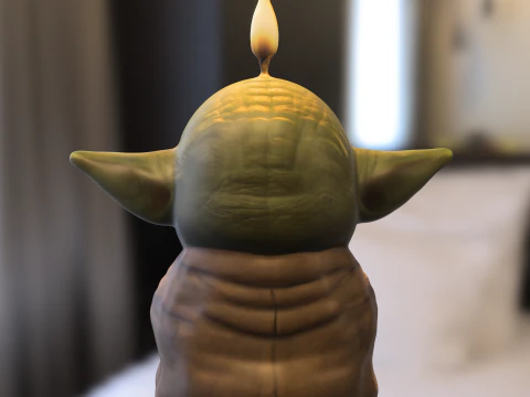 Yoda candle decorative 3D Model