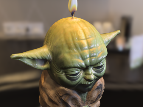 Yoda candle decorative 3D Model