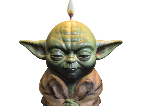 Yoda candle decorative 3D Model